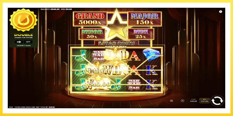 Slika 3 igralni avtomat 5 Star Coins: Hold & Win