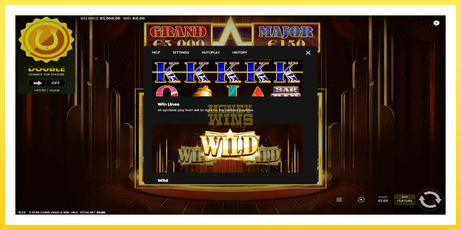 Slika 6 igralni avtomat 5 Star Coins: Hold & Win