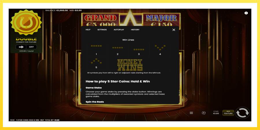 Slika 7 igralni avtomat 5 Star Coins: Hold & Win