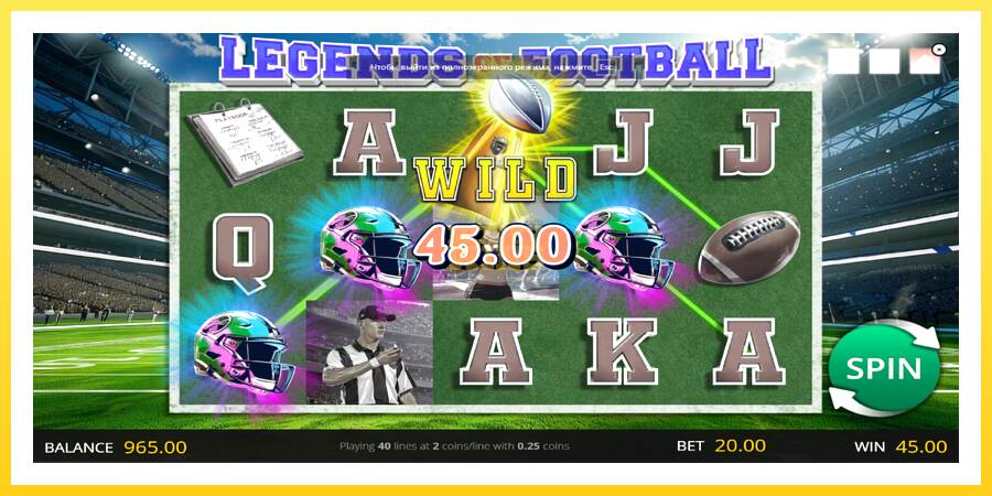 Slika 4 igralni avtomat Legends of Football