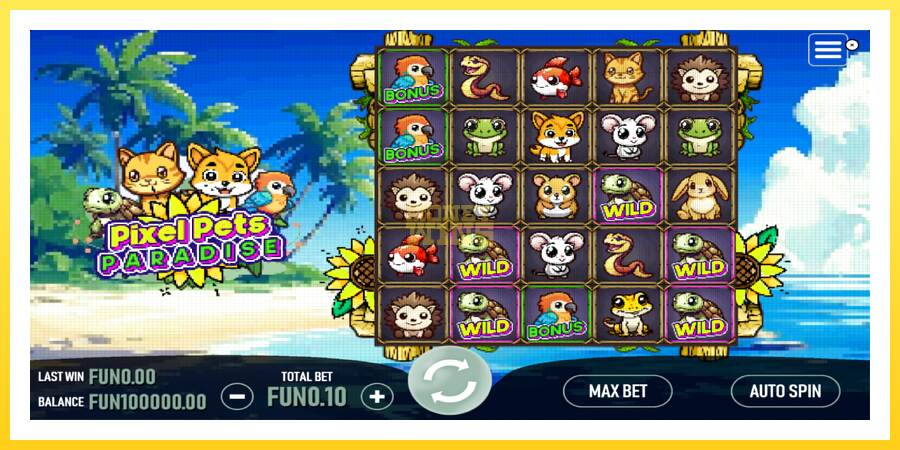 Slika 1 igralni avtomat Pixel Pets Paradise