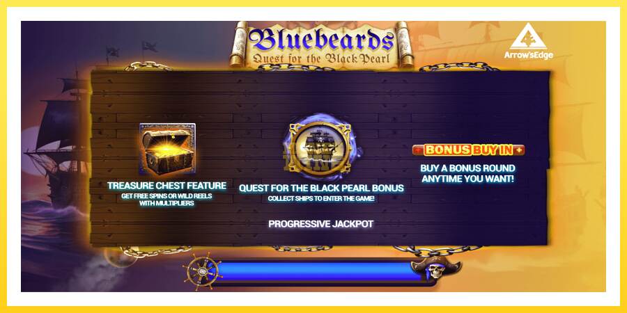 Slika 1 igralni avtomat Bluebeard Quest for the Black Pearl