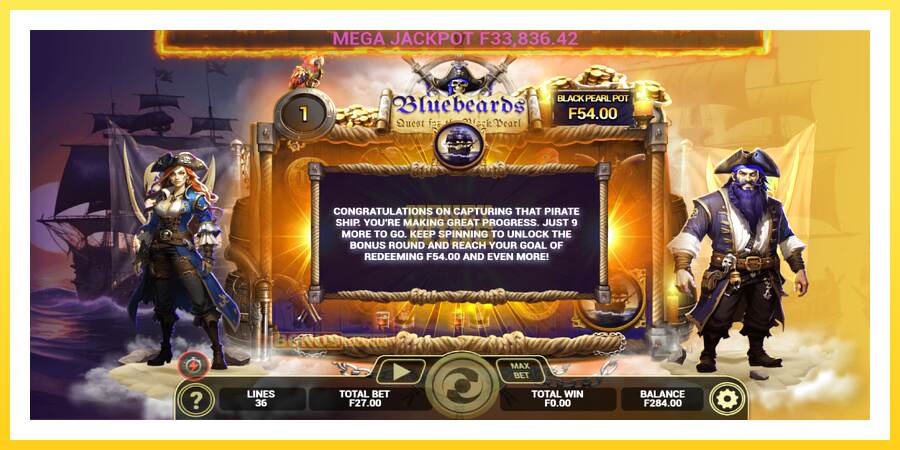 Slika 3 igralni avtomat Bluebeard Quest for the Black Pearl