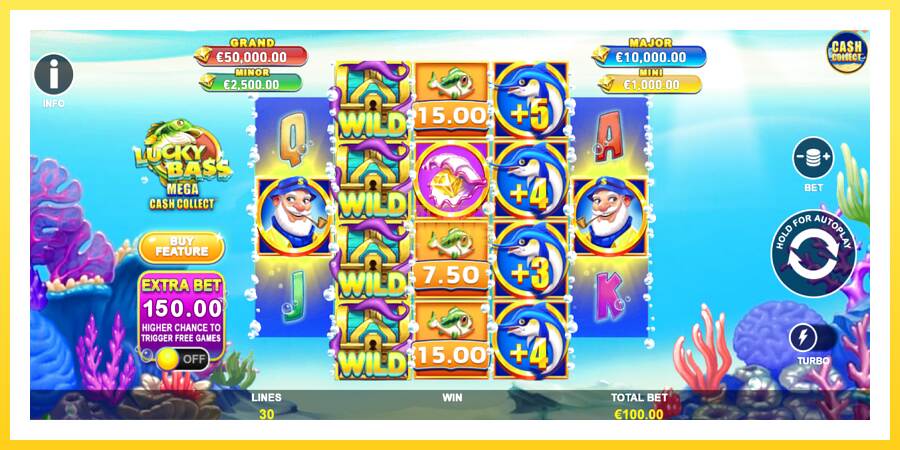 Slika 2 igralni avtomat Lucky Bass Mega Cash Collect