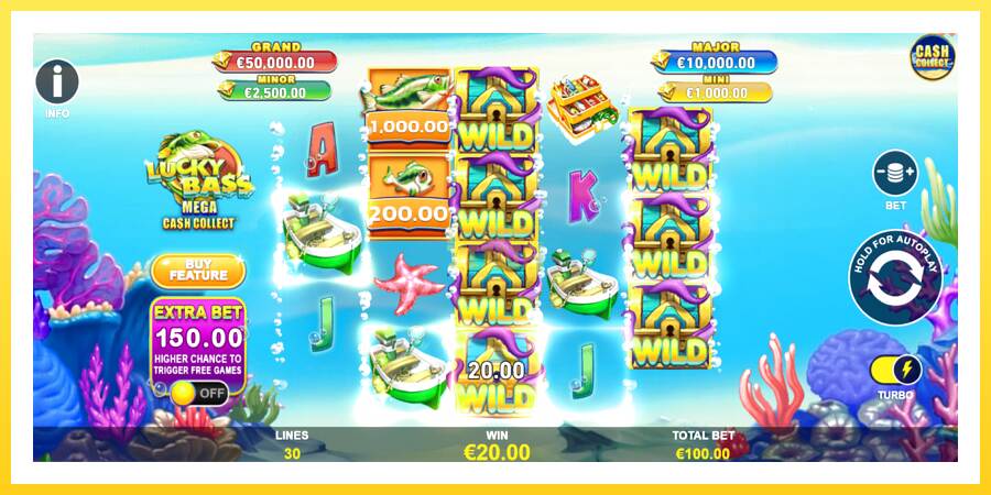 Slika 4 igralni avtomat Lucky Bass Mega Cash Collect