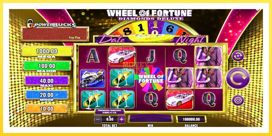 Slika 2 igralni avtomat PowerBucks Wheel of Fortune Diamonds Deluxe Date Night