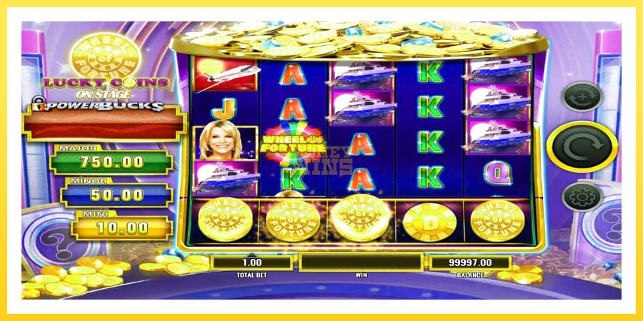 Slika 2 igralni avtomat PowerBucks Wheel of Fortune Lucky Coins On Stage