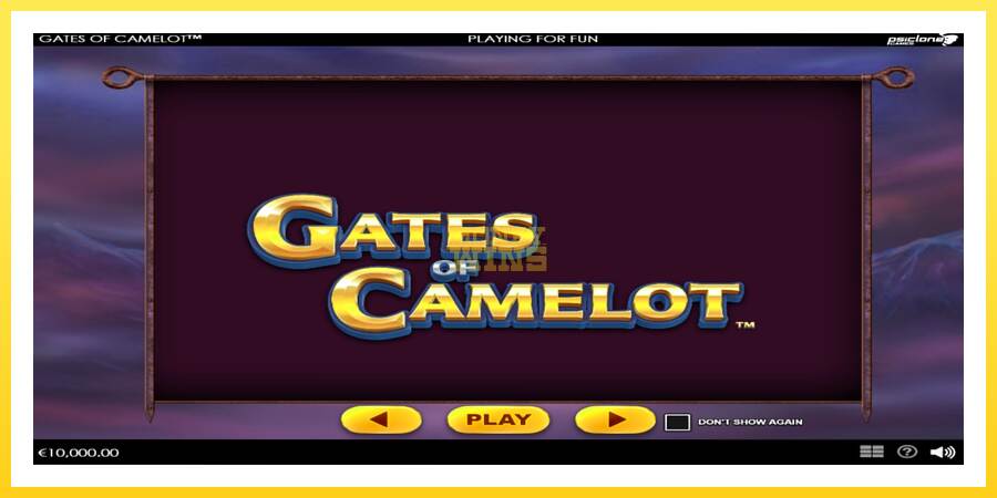 Slika 1 igralni avtomat Gates of Camelot