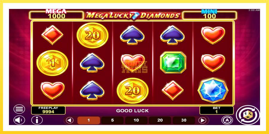 Slika 2 igralni avtomat Mega Lucky Diamonds Hold & Win