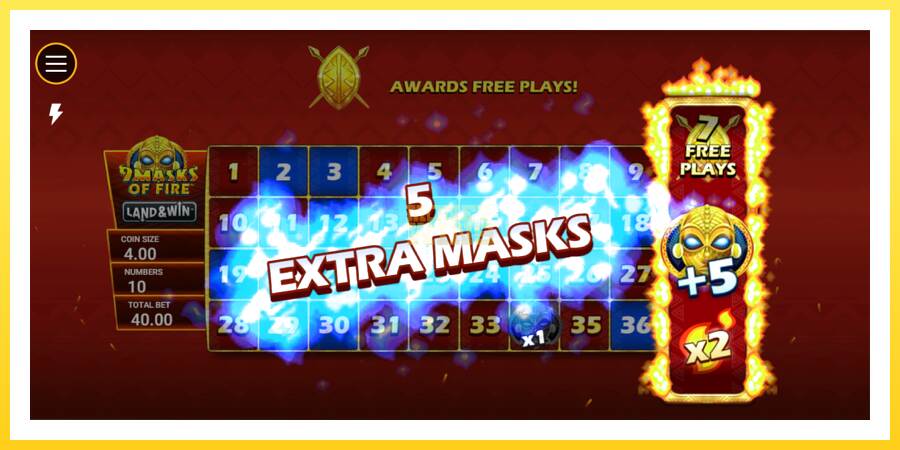 Slika 3 igralni avtomat 9 Masks of Fire Land & Win