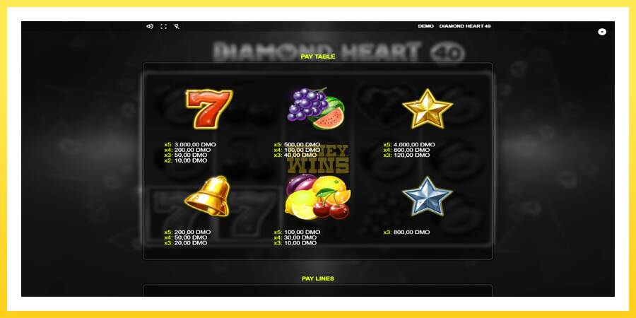 Slika 5 igralni avtomat Diamond Heart 40