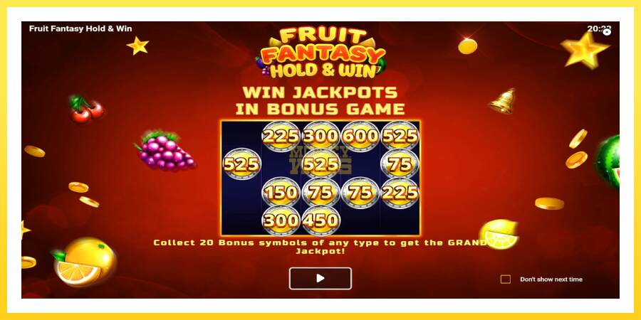 Slika 1 igralni avtomat Fruit Fantasy Hold & Win