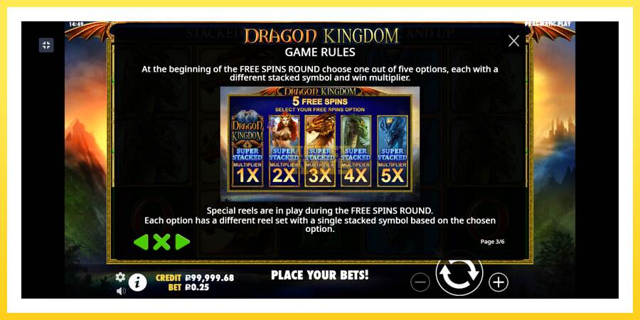 Slika 6 igralni avtomat Dragon Kingdom