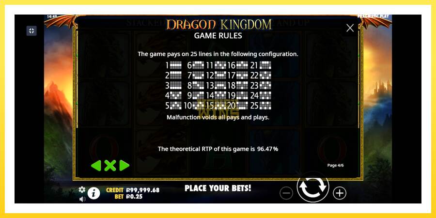 Slika 7 igralni avtomat Dragon Kingdom