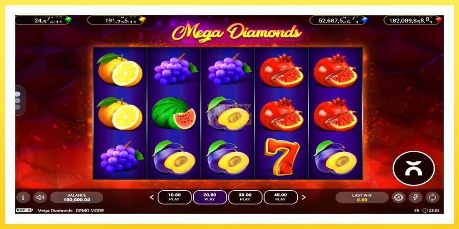 Slika 1 igralni avtomat Mega Diamonds