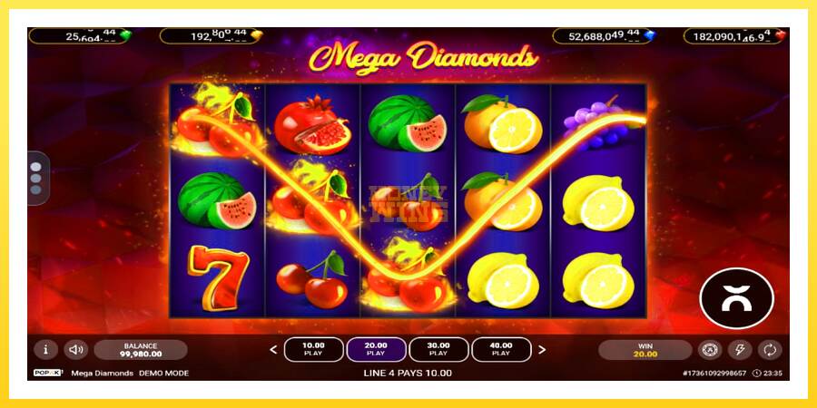 Slika 2 igralni avtomat Mega Diamonds