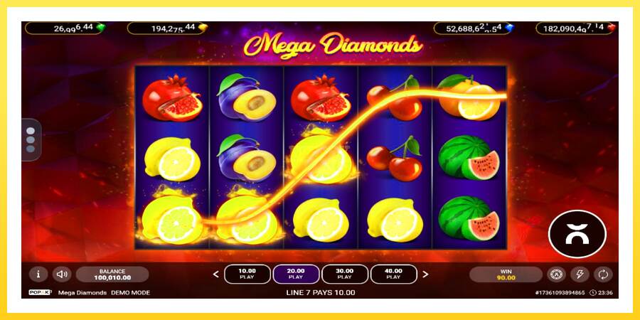 Slika 3 igralni avtomat Mega Diamonds