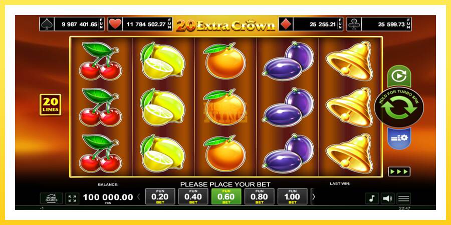 Slika 1 igralni avtomat 20 Extra Crown