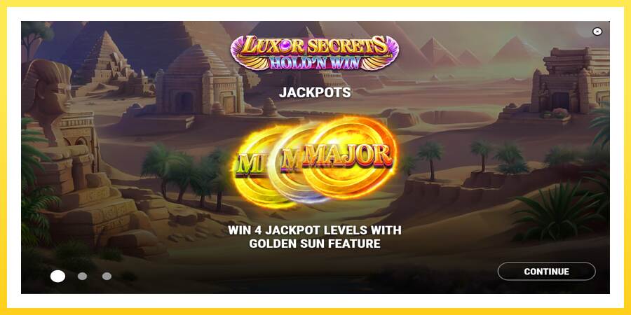 Slika 1 igralni avtomat Luxor Secrets Holdn Win