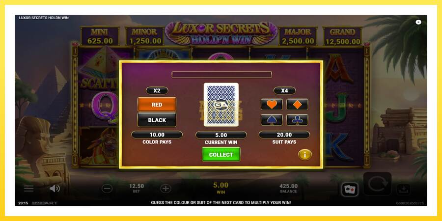 Slika 4 igralni avtomat Luxor Secrets Holdn Win