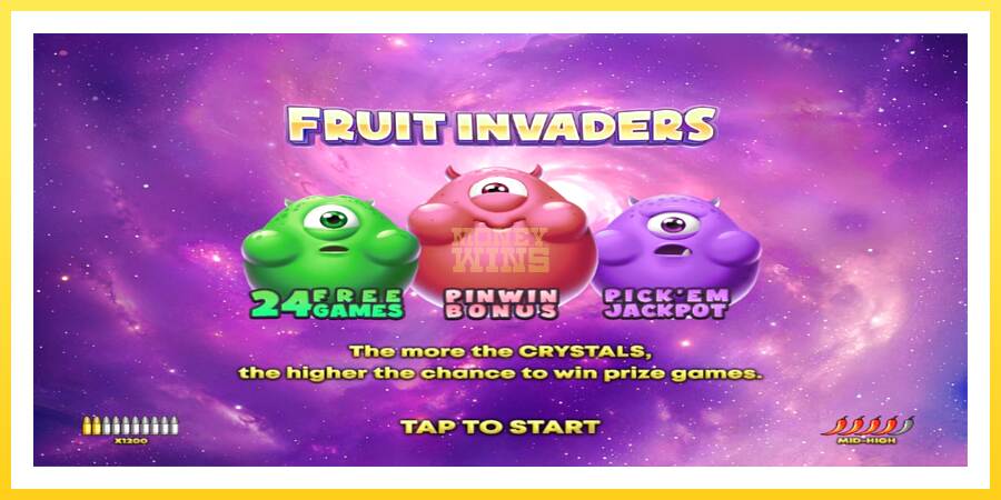 Slika 1 igralni avtomat Fruit Invaders