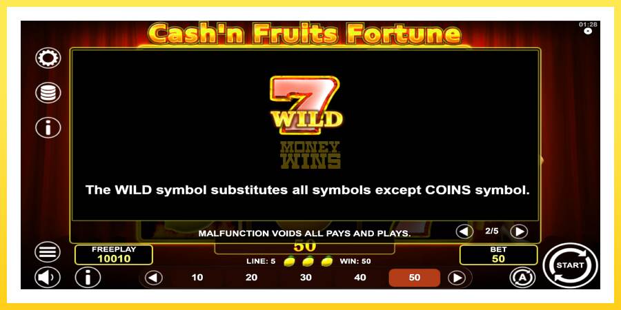 Slika 6 igralni avtomat Cashn Fruits Fortune