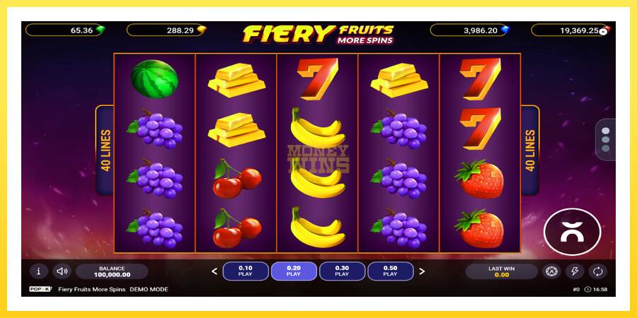 Slika 1 igralni avtomat Fiery Fruits More Spins