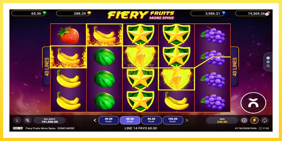 Slika 3 igralni avtomat Fiery Fruits More Spins