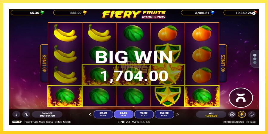 Slika 4 igralni avtomat Fiery Fruits More Spins