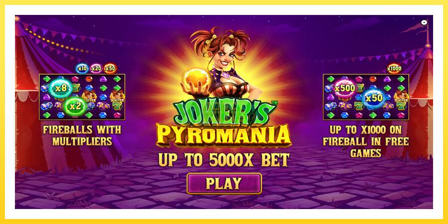 Slika 1 igralni avtomat Jokers Pyromania