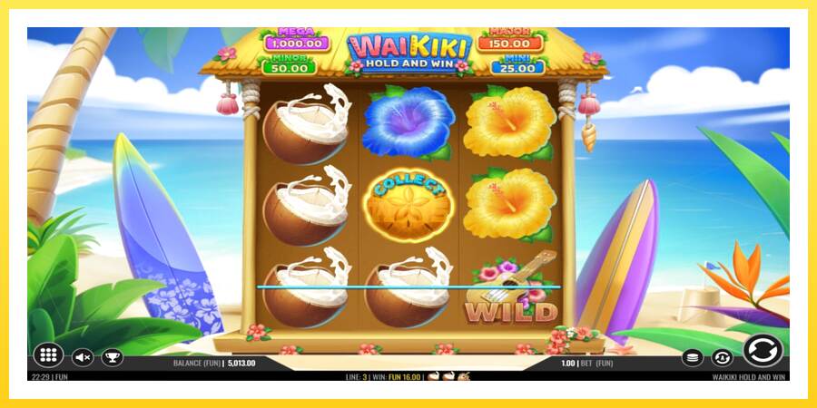 Slika 3 igralni avtomat Waikiki Hold and Win