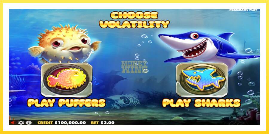 Slika 1 igralni avtomat Puffers Vs Sharks