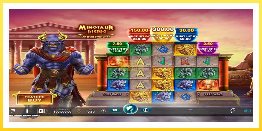 Slika 1 igralni avtomat Ancient Fortunes Minotaur Rising