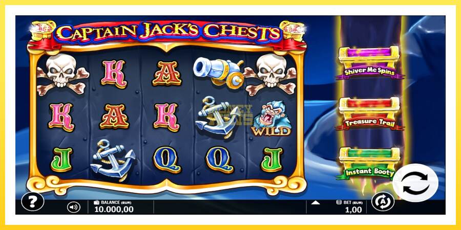 Slika 1 igralni avtomat Captain Jacks Chests