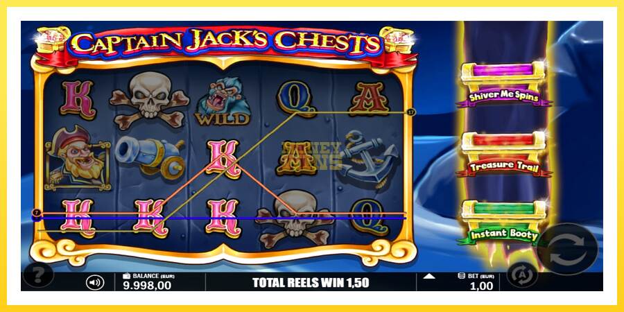 Slika 2 igralni avtomat Captain Jacks Chests