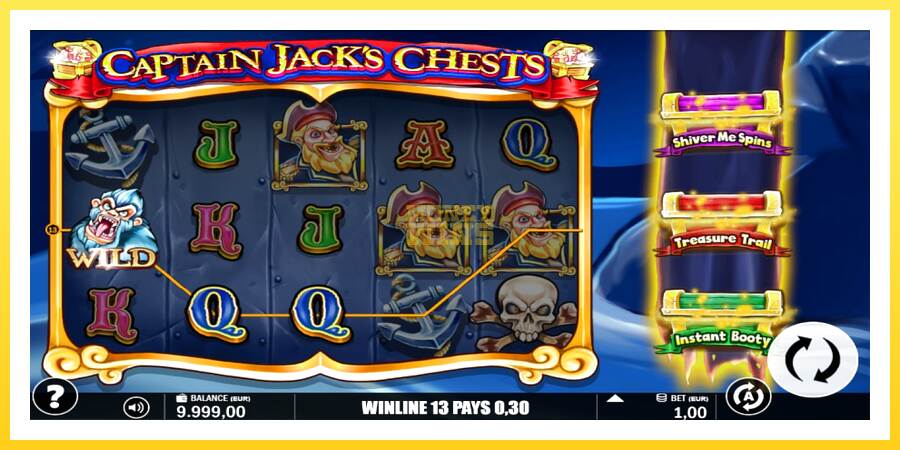 Slika 3 igralni avtomat Captain Jacks Chests