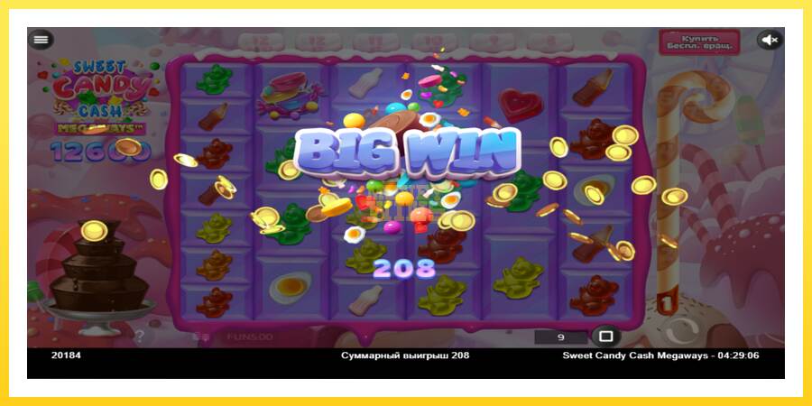 Slika 3 igralni avtomat Sweet Candy Cash Megaway