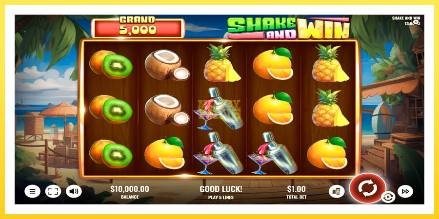 Slika 1 igralni avtomat Shake and Win