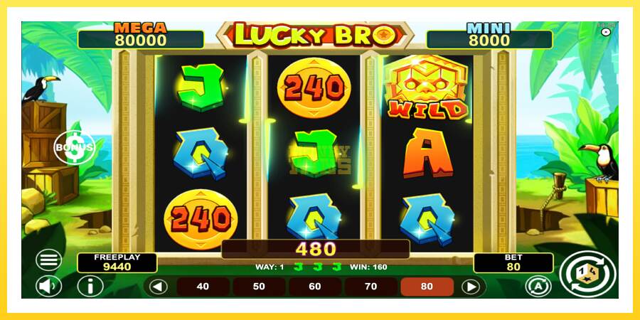 Slika 3 igralni avtomat Lucky Bro Hold & Win