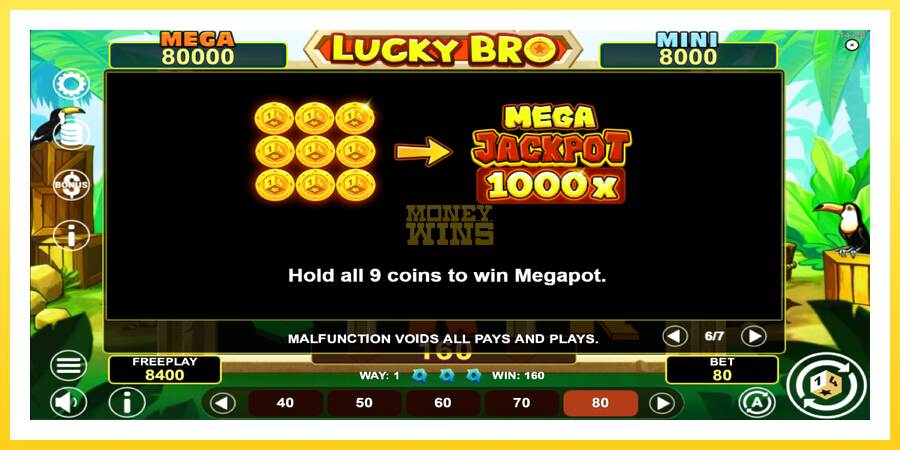 Slika 7 igralni avtomat Lucky Bro Hold & Win