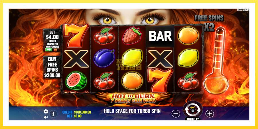 Slika 2 igralni avtomat Hot to Burn - 7 Deadly Free Spins