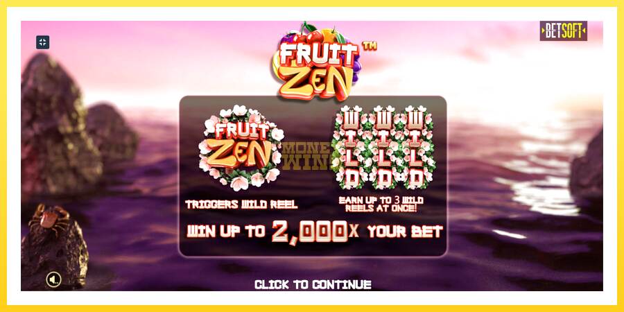 Slika 1 igralni avtomat Fruit Zen