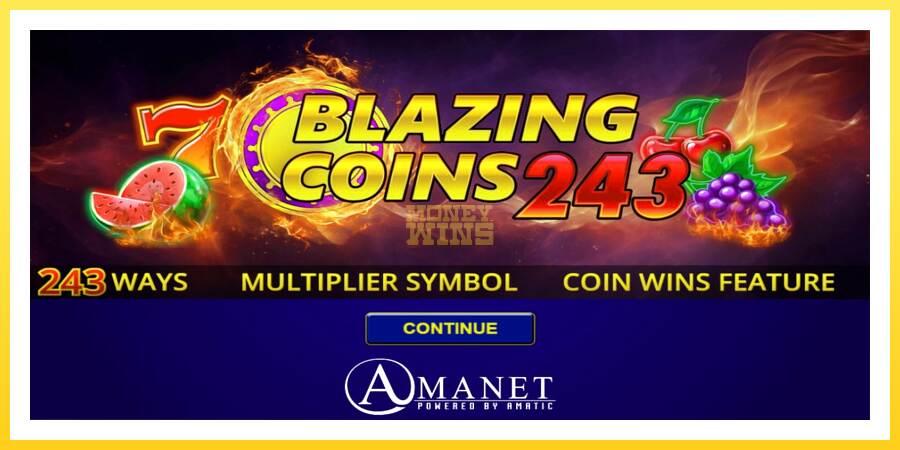 Slika 1 igralni avtomat Blazing Coins 243