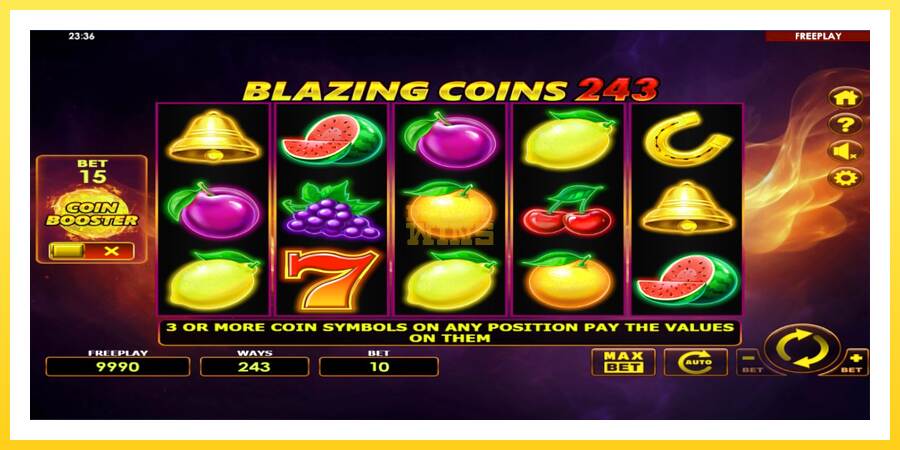 Slika 2 igralni avtomat Blazing Coins 243