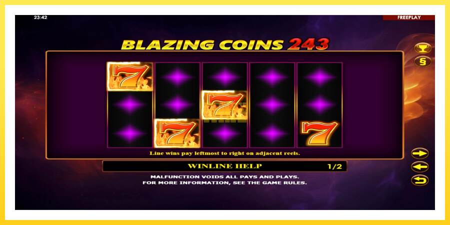 Slika 5 igralni avtomat Blazing Coins 243