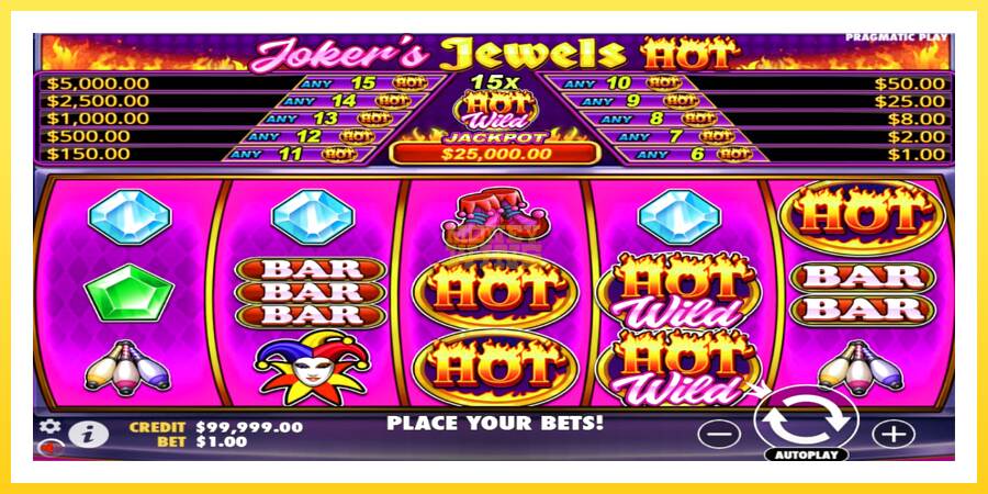 Slika 1 igralni avtomat Jokers Jewels Hot