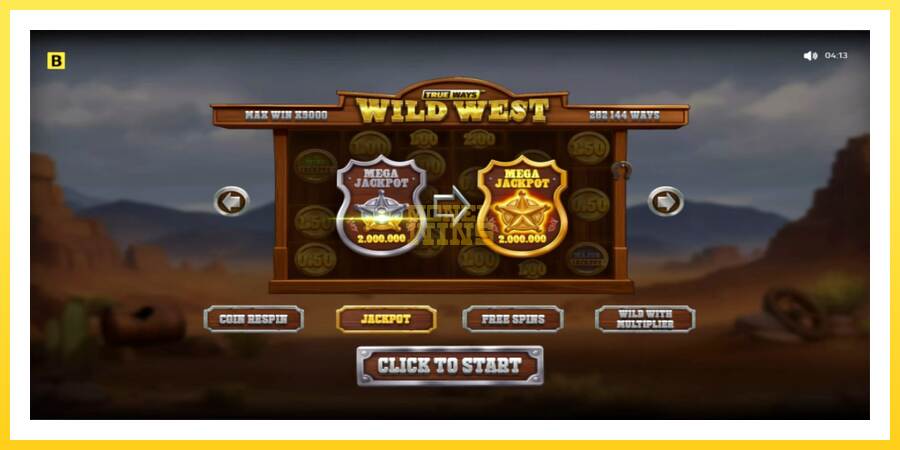 Slika 1 igralni avtomat Wild West Trueways