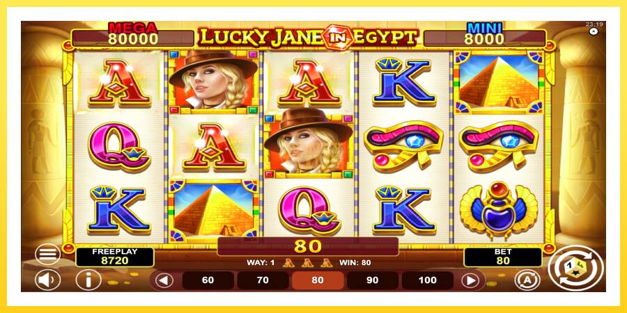 Slika 4 igralni avtomat Lucky Jane in Egypt Hold & Win