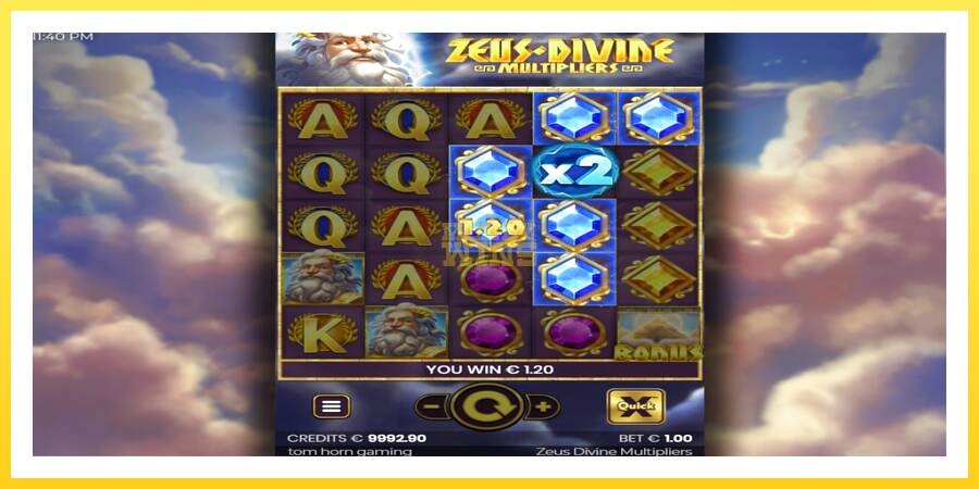 Slika 3 igralni avtomat Zeus Divine Multipliers