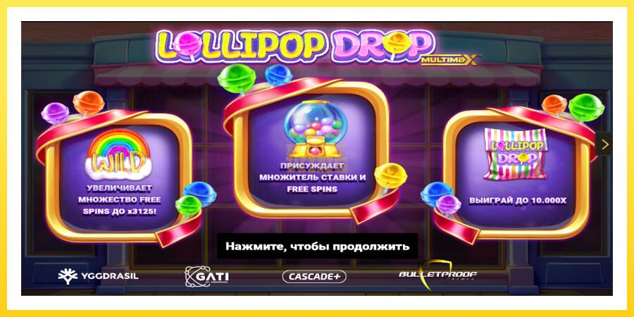 Slika 1 igralni avtomat Lollipop Drop MultiMax